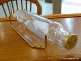 (R1) ROLL-RITE GLASS ROLLING PIN; VINTAGE GLASS ROLLING PIN WITH ORIGINAL METAL SCREW ON CAP.