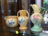 (R1) LOT OF POTTERY; 3 PIECE LOT TO INCLUDE A HULL W6 - 6 1/2