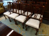 ANTIQUE MAHOGANY CHIPPENDALE DINING CHAIRS