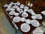 (R1) SET OF NORITAKE SHANGRI-LA CHINA; LOT INCLUDES (12) 7 PIECE PLACE SETTINGS WITH A DINNER PLATE,