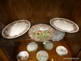 (R2) DECORATIVE PLATE AND SERVING PLATES; 3 PIECE LOT TO INCLUDE A W.R. MIDWINTER ENGLAND