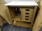 (R1) STYLE SELECTIONS BATHROOM VANITY WITH TOP; FARMHOUSE STYLE NATURAL WOOD GRAIN VANITY WITH WHITE