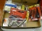 (R5) TRAY LOT OF ASSORTED ITEMS; LOT INCLUDES ANTIQUE BRASS QUICKFIT HANDLE SET, 2 PACKS OF SHOP VAC