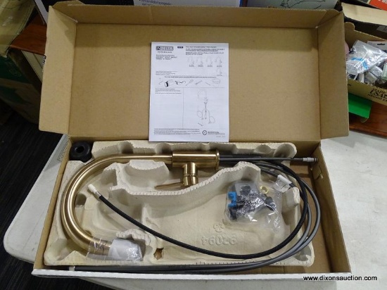 (R6) DELTA SINGLE HANDLE PULL DOWN KITCHEN FAUCET; MODEL #9159-CZ-DST. CASSIDY TRINSIC SERIES. COMES