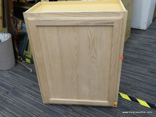 (R1) PROJECT SOURCE READY TO-FINISH BASE CABINET; OAK NATURAL WOOD READY-TO-FINISH 24" X 12" X 30"