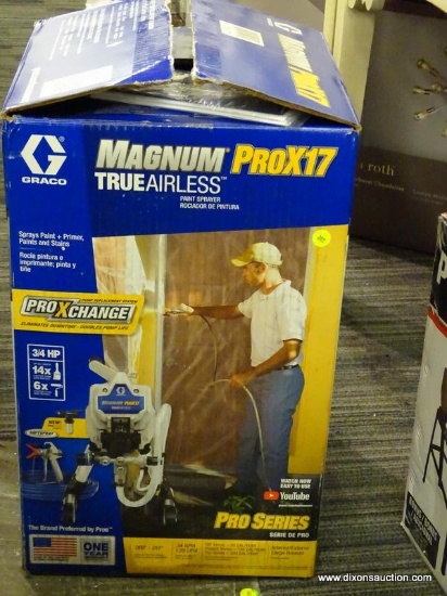 (R6) GRACO MAGNUM PROX17 ELECTRIC STATIONARY AIRLESS PAINT SPRAYER; MODEL #17G177. COMES IN ORIGINAL