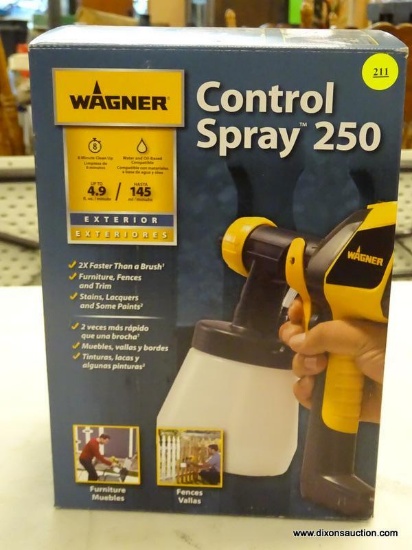 (R6) WAGNER CONTROL SPRAY 250 HANDHELD HVLP PAINT SPRAYER; MODEL #0529042. RETAILS FOR $89. OPEN