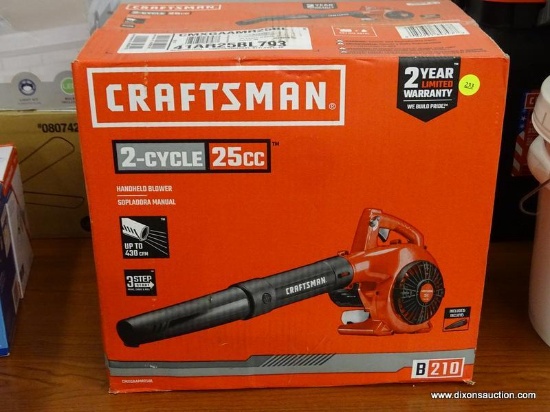 (R6) CRAFTSMAN B210 25-CC 2-CYCLE 200-MPH HANDHELD GAS LEAF BLOWER; MODEL #CMXGAAMR25BL. RETAILS FOR