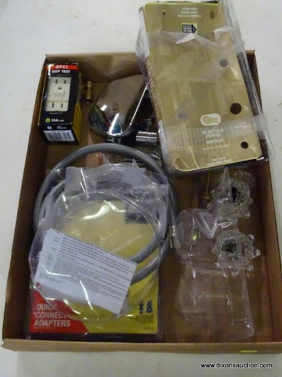(R5) TRAY LOT TO INCLUDE; DANCO FAUCET PULLOUT SPRAY HOUSE, HUBBELL GFCI SELF-TEST RECEPTACLE
