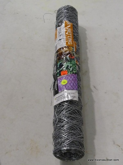 (R5) GARDEN ZONE FENCE LARGE HEX POULTRY NETTING; GALVANIZED FOR DURABILITY. UNKNOWN AMOUNT.
