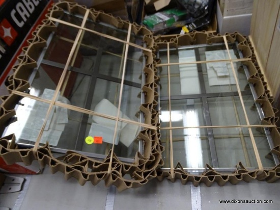 (R5) RELIABILT WINDOWS; SET OF 2 SERIES 85 SINGLE HUNG BRONZE DOUBLE STRENGTH, OPEN SIZE 22" X 28
