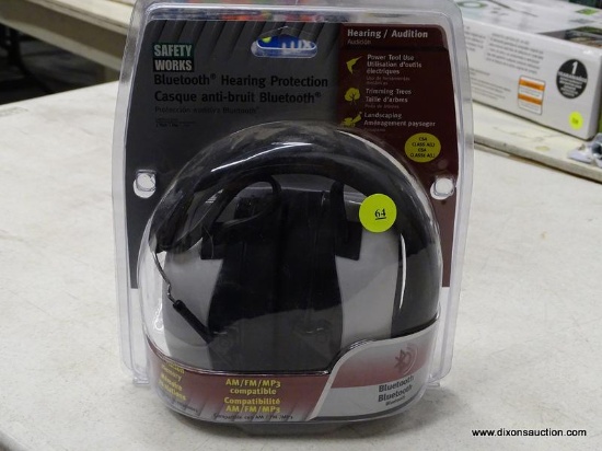 (BWALL) SAFETY WORKS BLUETOOTH HEADSET; BLUETOOTH HEARING PROTECTION WITH 20 STATION MEMORY,