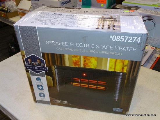 (R6) SCOTT LIVING 1500-WATT INFRARED QUARTZ CABINET ELECTRIC SPACE HEATER; MODEL #0857274. COMES IN