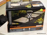 (R6) PORTFOLIO 2-PACK 12X BRIGHTER PATH LIGHTS; (14.4-LUMEN)-WATT BLACK SOLAR INTEGRATED LED. MODEL