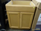 (R2) KITCHEN CABINET BASE; NATURAL WOOD GRAIN 24