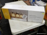 (R6) PORTFOLIO PACES 4-LIGHT NICKEL MODERN/CONTEMPORARY VANITY LIGHT; MODEL #0115280. COMES WITH