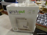 (R6) SIMPLY PUT 35-QUART PLASTIC PULL OUT TRASH CAN; MODEL #932585. MINIMUM REQUIRED OPENING 14.5-IN