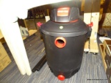 (R6) SHOP VAC 10 GAL. 4.5 HP WET/DRY VACUUM; MODEL #SL14-450. NO BOX, MISSING SOME ATTACHMENTS.