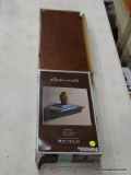 (R6) ALLEN + ROTH 30-IN WOOD WALL MOUNTED SHELVING; MODEL #EFC-FS04-30. DAMAGE TO A CORNER.
