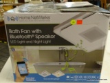 (R6) HOME NETWERKS 1.5-SONE 110-CFM WHITE BATHROOM FAN; BLUETOOTH SPEAKER BUILT IN. MODEL #
