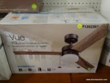 (R6) HARBOR BREEZE VUE CEILING FAN; 44-IN MATTE BRONZE LED INDOOR CEILING FAN WITH LIGHT KIT