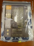(R6) ALLEN + ROTH 84-IN POLYESTER ROOM DARKENING THERMAL LINED SINGLE CURTAIN PANEL; MEASURES 52