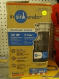 (R6) INSINKERATOR BADGER 5 1/2-HP CONTINUOUS FEED GARBAGE DISPOSAL; COMES IN ORIGINAL BOX, HAS BEEN