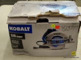 (R6) KOBALT 7-1/4-IN CORDED CIRCULAR SAW WITH BRAKE MAGNESIUM SHOE; MODEL #K15CS-06AC. COMES IN
