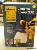 (R6) WAGNER CONTROL SPRAY 250 HANDHELD HVLP PAINT SPRAYER; MODEL #0529042. RETAILS FOR $89. OPEN