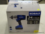 (R6) KOBALT 24-VOLT MAX 1/2-IN DRIVE VARIABLE BRUSHLESS CORDLESS IMPACT WRENCH; MODEL #0672825.