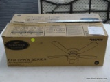 (R6) HARBOR BREEZE ARMITAGE BUILDER SERIES; 52-IN WHITE LED INDOOR FLUSH MOUNT CEILING FAN WITH