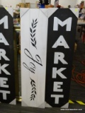 (R5) PAIR OF CONTEMPORARY WOODEN SIGNS; ONE READS 
