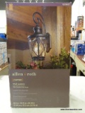 (R5) ALLEN + ROTH CASTINE RUBBED BRONZE MEDIUM BASE OUTDOOR WALL LIGHT; MODEL #39426. MEASURES