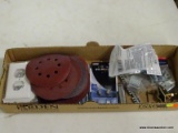 (R5) TRAY LOT TO INCLUDE; GATOR P80 SANDING DISCS, COOPER WIRING RECEPTACLE COVERS, FEIT G4-1/2