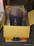 (R1) DURAHEAT KEROSENE HEATER; PORTABLE KEROSENE CONVECTION HEATER. 23,500 BTU'S PER HOUR, HEATS UP