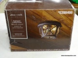(R5) ALLEN + ROTH CASTINE 10.9-IN W RUBBED BRONZE OUTDOOR FLUSH MOUNT LIGHT; ITEM #398466 MODEL