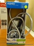 (R5) OXYGENICS SHOWER HEAD; POWERMAX HANDHELD CHROME SHOWER HEAD. MODEL #52176. 2.0 GALLONS PER MIN.