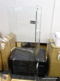 (R1) OVE SHOWER DOOR; OVE DECORS SHELBY 74-IN H X 34.25-IN TO 35.75-IN W FRAMELESS HINGED POLISHED