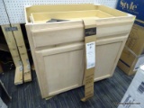 (R1) PROJECT SOURCE READY TO-FINISH BASE CABINET; OAK NATURAL WOOD READY-TO-FINISH 36