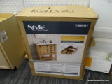 (R1) STYLE SELECTIONS BATHROOM VANITY WITH TOP; 30-IN BROWN SINGLE SINK BATHROOM VANITY WITH WHITE