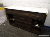 (BWALL) STYLE SELECTIONS VANITY WITH TOP; MORRISTON 60-IN DISTRESSED JAVA FINISH DOUBLE SINK