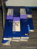 (BWALL) LOT OF LEVOLOR BLINDS; LOT INCLUDES 7 SETS OF TRIM + GO 34 /2 IN VINYL BLINDS.