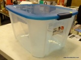 (BWALL) BELLA STORAGE CONTAINER; CLEAR 71 QT STORAGE CONTAINER WITH LOCKING LID.