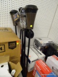 (BWALL) LOT OF TIKI TORCHES; LOT OF 6 TIKI ISLAND KING 66-IN LARGE FLAME GUN METAL STEEL GARDEN