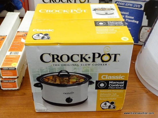 E-SCR400-B Crock-Pot SCR400-B 4-Quart Manual Slow Cooker Black