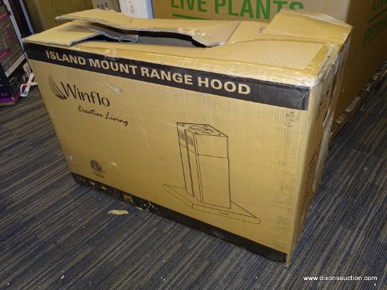 (R2) WINFLO 30" ISLAND RANGE HOOD; STAINLESS STEEL, CONVERTIBLE, ISLAND MOUNT RANGE HOOD WITH 400