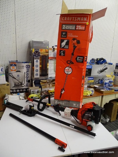 (BWALL) CRAFTSMAN 10-IN 25-CC 2-CYCLE GAS POLE SAW. ITEM # 1028253 MODEL # CMXGJAMD25PS. RETAILS FOR