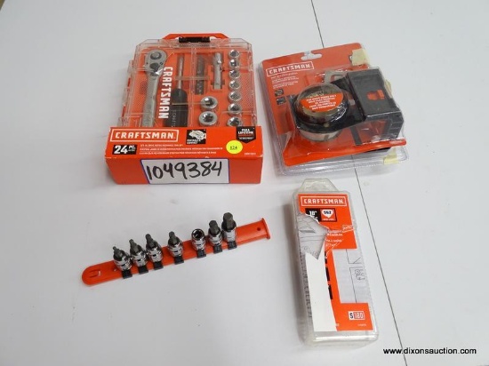 (BWALL) CRAFTSMAN & KOBALT LOT TO INCLUDE: DOOR LOCK INSTALLATION KIT, KOBALT SOCKETS, CRAFTSMAN