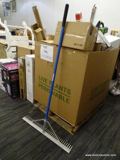(BWALL) KOBALT 36" ALUMINUM LANDSCAPE RAKE.