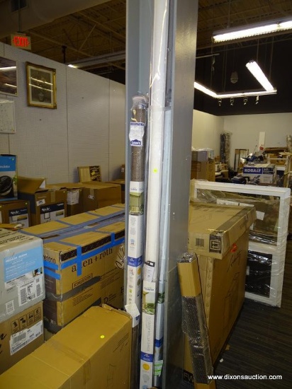 (R2) LOT OF COOLAROO OUTDOOR ROLLER SHADES; 4 PIECE LOT OF UV BLOCKING, SIMPLE LIFT OUTDOOR ROLLER